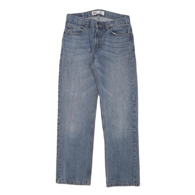 LEVI'S 505 Herren Jeans Blau Gerade Denim W30 L30 Reißverschluss