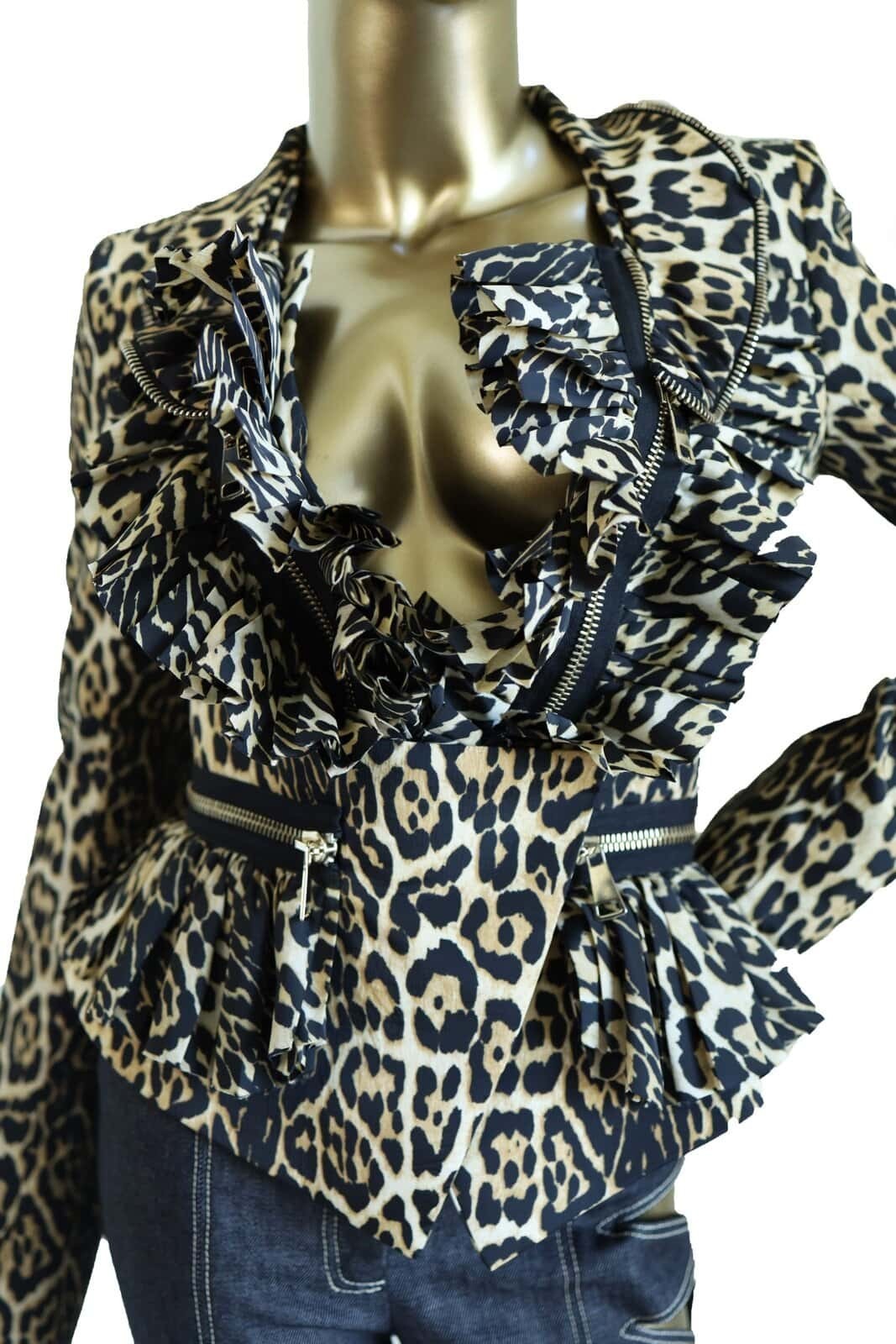 Givenchy Cheetah Ruffle Jacket - image 1