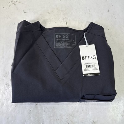 FIGS Leon Three-Pocket Scrub Top Charcoal M | NWT