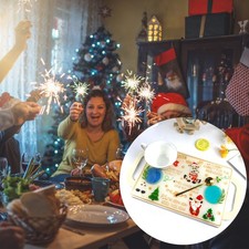 .Christmas Tray Mold Silicone Tray Molds For Epoxy Resin Christmas Santa Claus