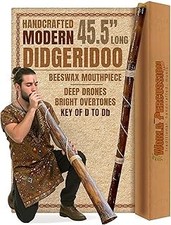 World Percussion USA Modern Didgeridoo Instrument   Hand-fired with Beeswax Mout