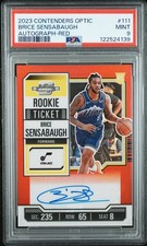 2023 CONTENDERS OPTIC AUTO-RED #111 BRICE SENSABAUGH 72/99 PSA 9
