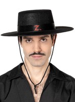 Zorro Hut - KostüMzubehöR Karneval & Halloween - Offizieller Filzhut Des