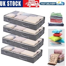 4x Large Underbed Storage Bag Shoes Clothes Zipped Organizer Fabric Storage Bags