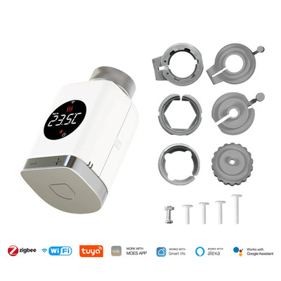 Smart Wifi/Zigbee Thermostatic Radiator Valve TRV Programmable App Remote Temper