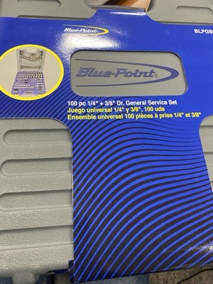 NEW Bluepoint 100 Pc 1/4 3/8 General Service Kit Socket Wrench Set