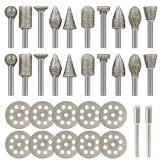 HOMEIDOL Diamond Burr Set for Dremel Rotary Tool Grinding Cutting Wheel Stone...