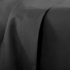 LUXURY HOME 4-PIECE 1800 THREAD COUNT MICROFIBER SHEET SET - BLACK SOLID - QUEEN