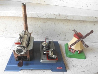 Wilesco D10 Dampfmaschine mit M68 Windmühle  Antriebsmodell -80er Jahre