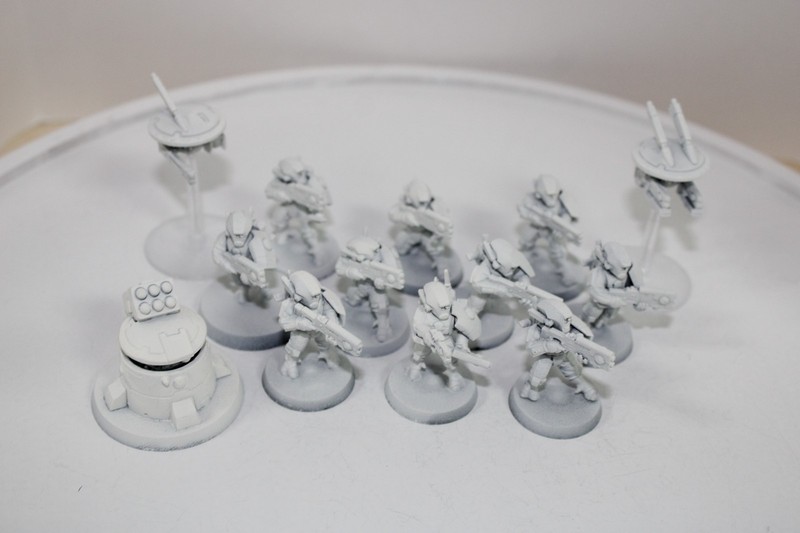 Warhammer 40000 40K T'au Tau Breachers x10 good cond 72826