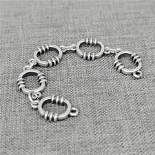 Sterling Silver Coiled Cable Chain Extender Oval Extension Chains