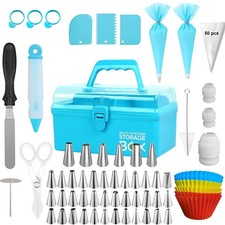 Cake Decorating Tools Piping Bags & Tips Set 115 Pcs, Cake Decorating Kit wit...