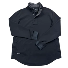 BYLT Elite Fairway Pullover Men's Size L Black Performance 1/4 Zip Snap Magnet