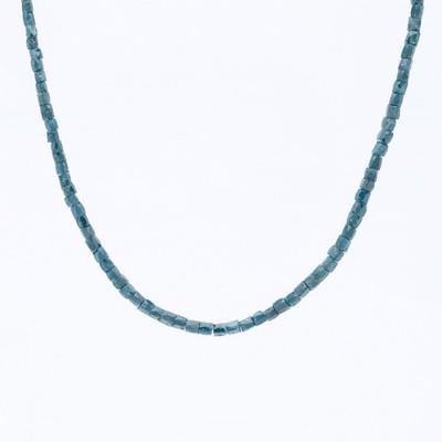 Diamanten Collier Kette 14,00 ct blaue Diamanten 585 Gelbgold 14K Deta Schmuck