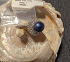 NWT Vantel "Made You Look" BLUE Pearl With CZ Accents Ring Size 7 — photo 5
