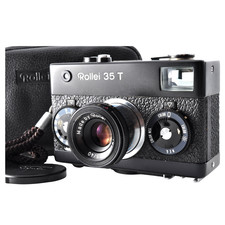 READ Near MINT Rollei 35 T Black Tessar 40mm f3.5 Point Shoot Camera Japan