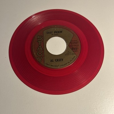 AL CASEY - SURFIN' HOOTENANNY / EASY PICKIN', STACY 962, RED VINYL 45 RPM, 1963