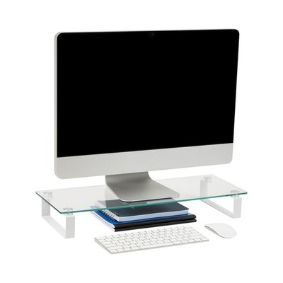 Monitor Stand, Contemporary, Desktop Organizer, Laptop Riser, Office, Glass, ...