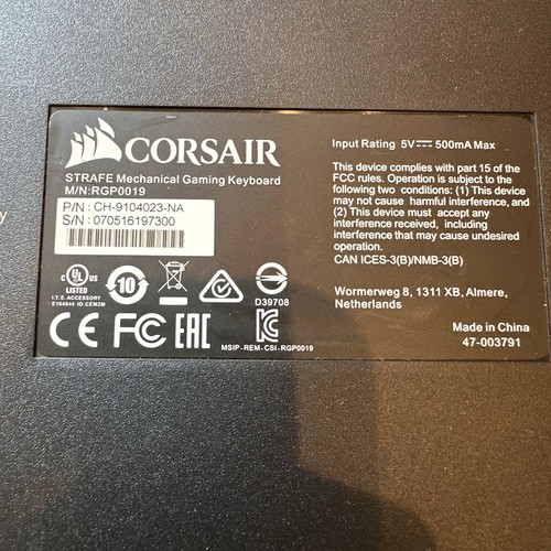 Corsair STRAFE Mechanical Gaming Keyboard Heavy Pre Owned - 第 2/6 張圖片