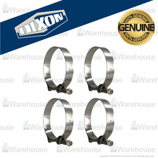 Genuine Dixon 4" T-Bolt Clamp Pack – (4) STBC400 Stainless Steel Hose Clamps