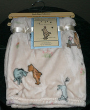 NEW Pooh Bear Collection 30"x40" Baby Blanket Winnie The Pooh Piglet Flowers