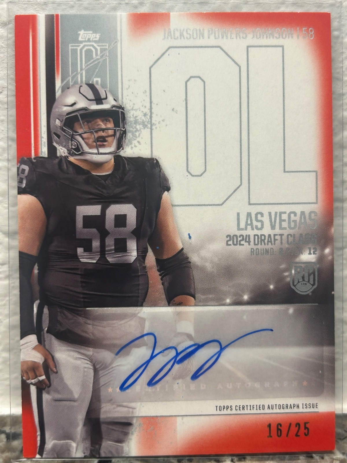 Jackson Powers-Johnson Topps Signature Class Rookie Class Autograph Variation #RCAJP Orange