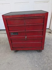 Vintage (1969) Snap-On KRA352 Roll Cabinet, 3 Drawers, Locking Storage, &Key s  