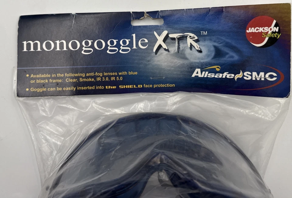 Monogoggle XTR Safety Goggles Style: Frame:Blue, Lens Tint:Clear part# 3010334 - Image 4 of 4