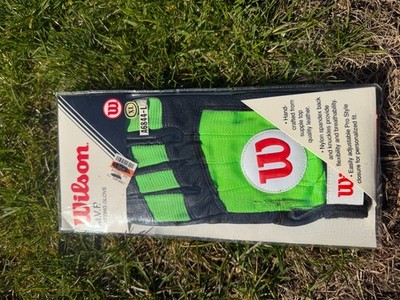 Wilson MVP Batting Gloves Adult XL Green/Black   Vintage Style w/ Packaging
