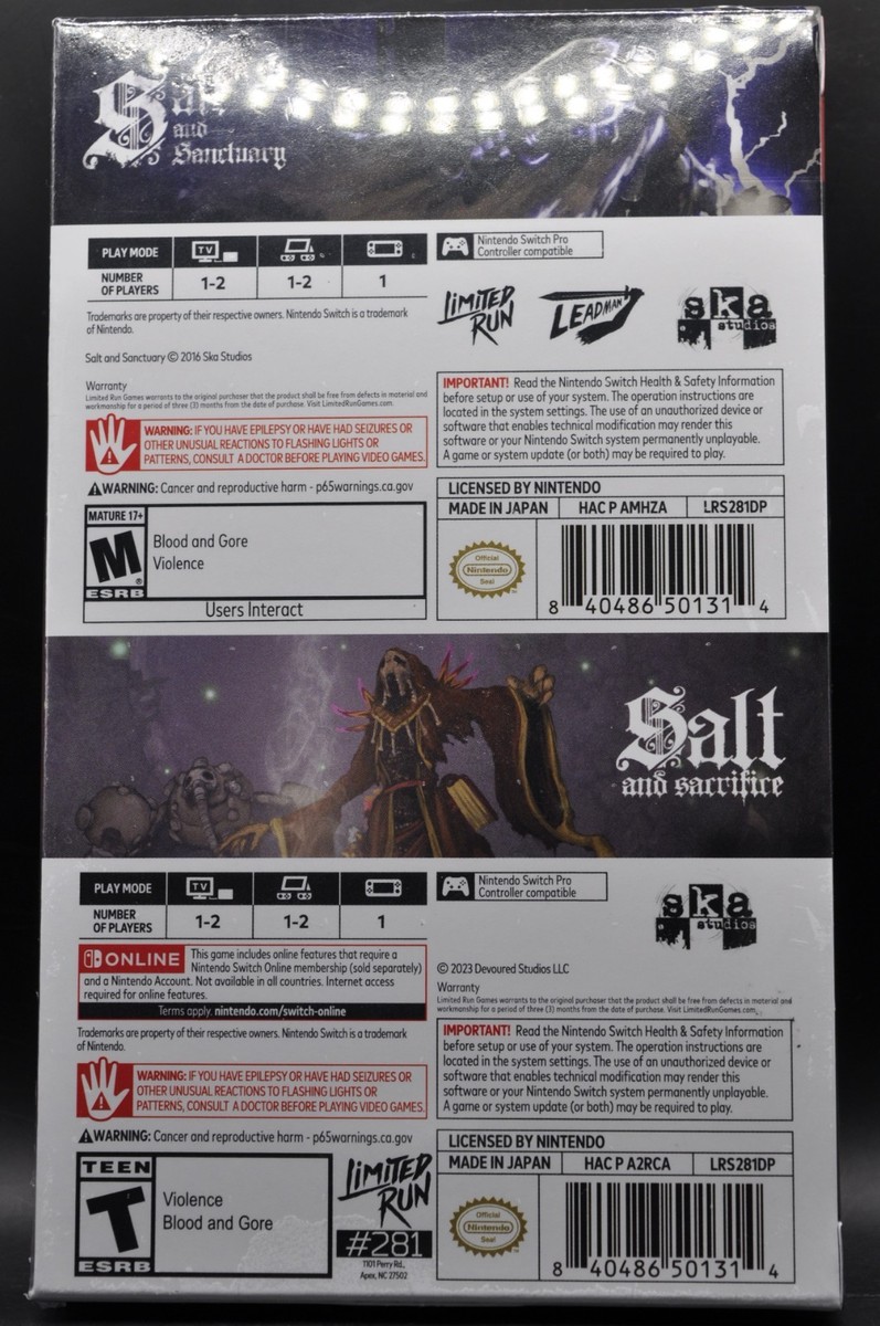 Salt and Sanctuary / Sacrifice Dual Pack (NSW) [Limited Run