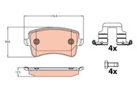 Bremsbelagsatz FÜR Audi A5 Sportback (8TA), Audi A4 B8 Avant (8K5) - Trw GDB2107