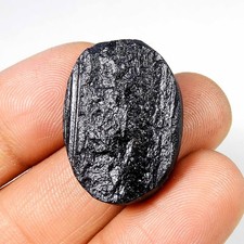 Tourmaline noire naturelle cabochon druzy forme ovale en vrac 44 Cts #12272