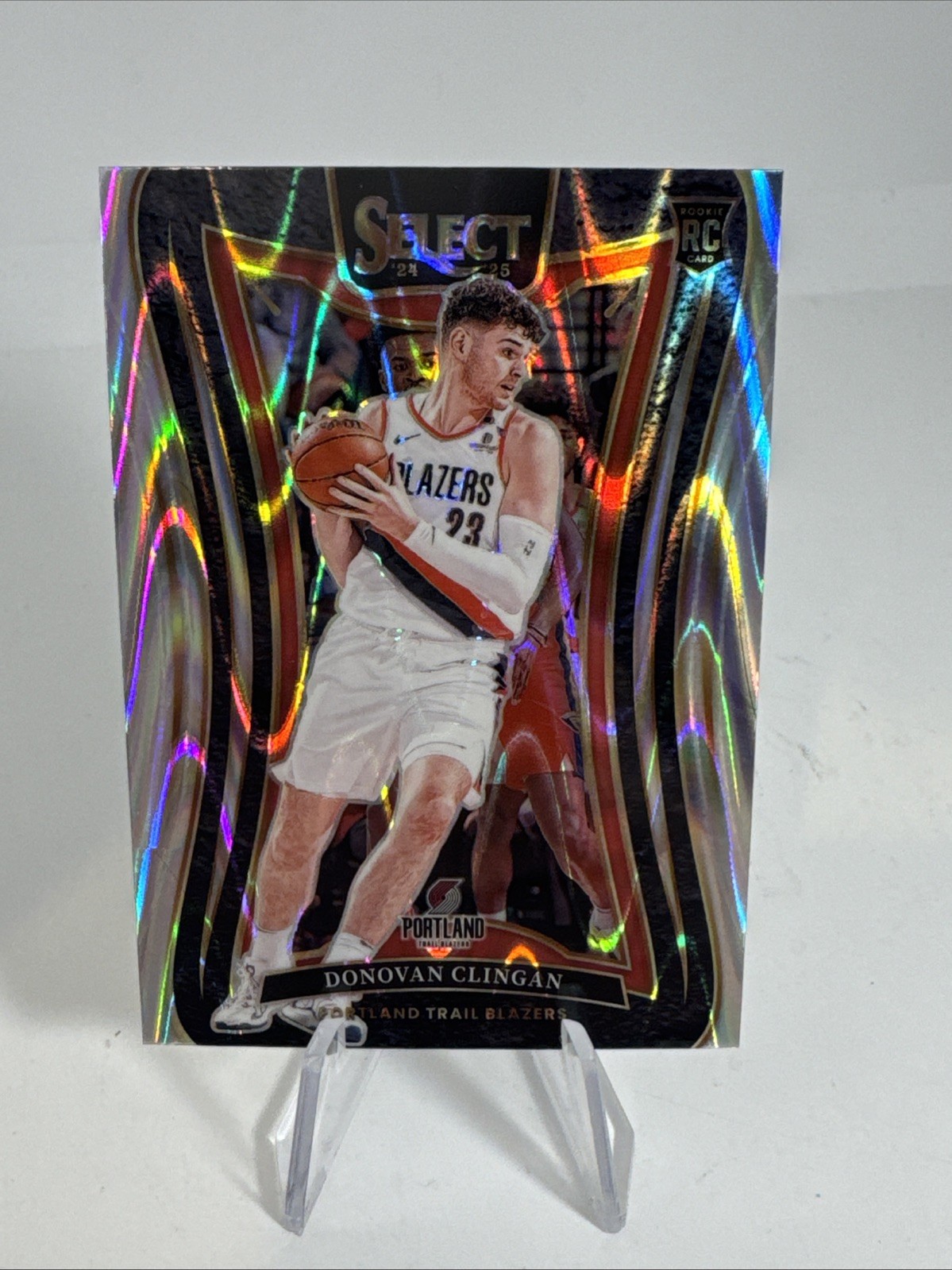 2024-25 Panini Select #390 Donovan Clingan Tectonic Prizm