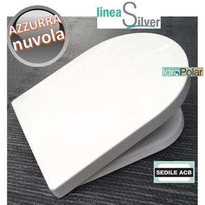 NUOVO SEDILE WC NUVOLA CERAMICA AZZURRA ACB ERCOS IN TERMOINDURENTE AVVOLGENTE