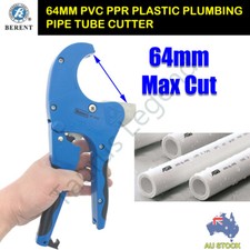 BERENT 2-1/2” 64mm PVC Pipe Cutter Hose Conduit Pliers Poly Tube Ratchet Cutters