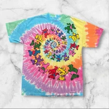 Grateful Dead 1995 Dancing Bear Spiral Liquid Blue