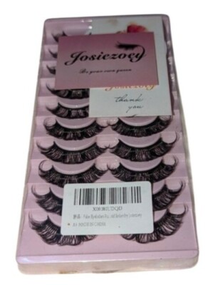 Josiezoey False Eyelashes 10 Pairs Multipack Reusable Handmade Dramatic Effect N