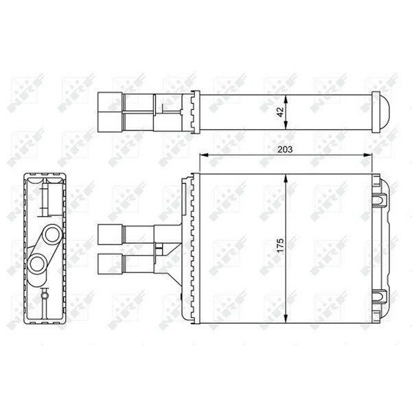 NRF 54242 WäRmetauscher Heizung HeizungsküHler Innenraumheizung Fahrzeugheizung-image