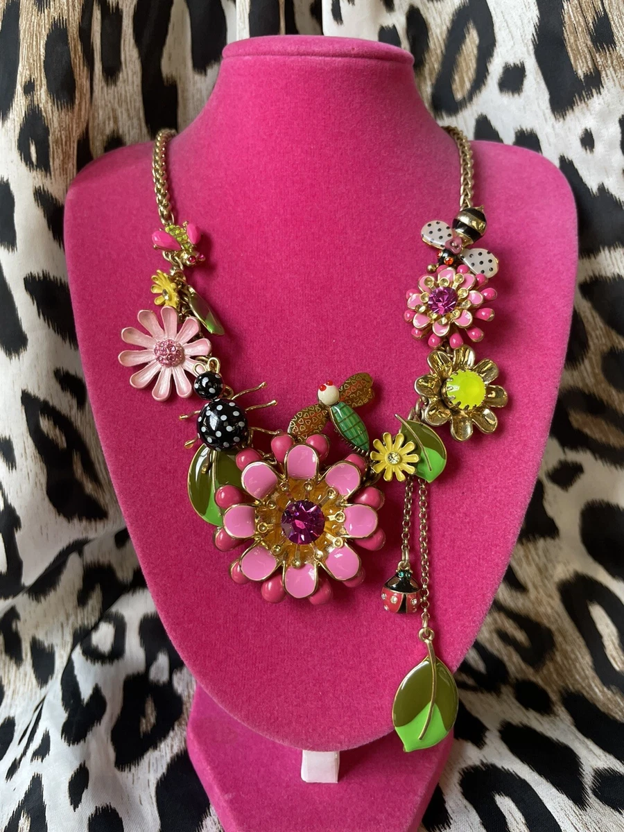Betsey johnson floral best sale necklace
