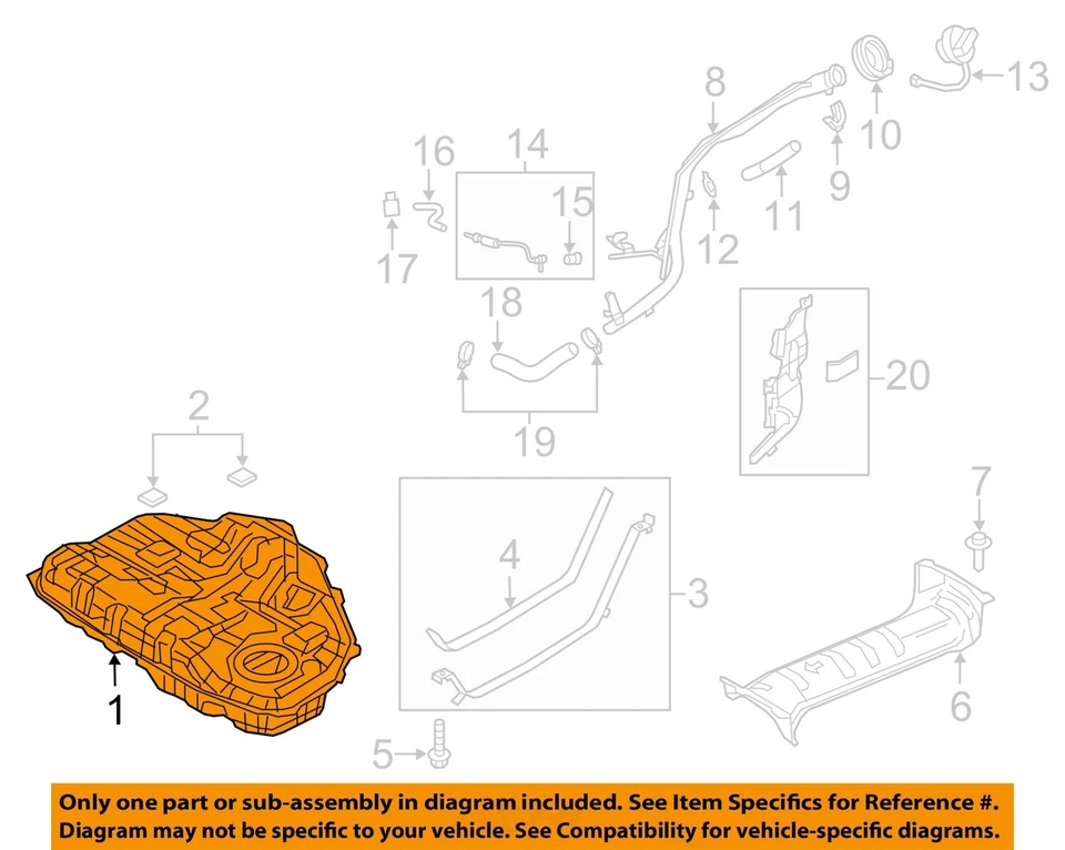 Used Fuel Tank fits: 2015 Mazda 6  Grade A - Imagem 3 de 4