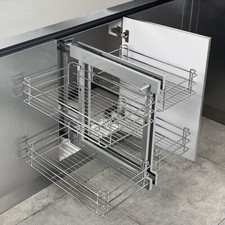 Blind Corner Pull Out Larder Kitchen Pantry Cupboard Cabinet Storage Organiser