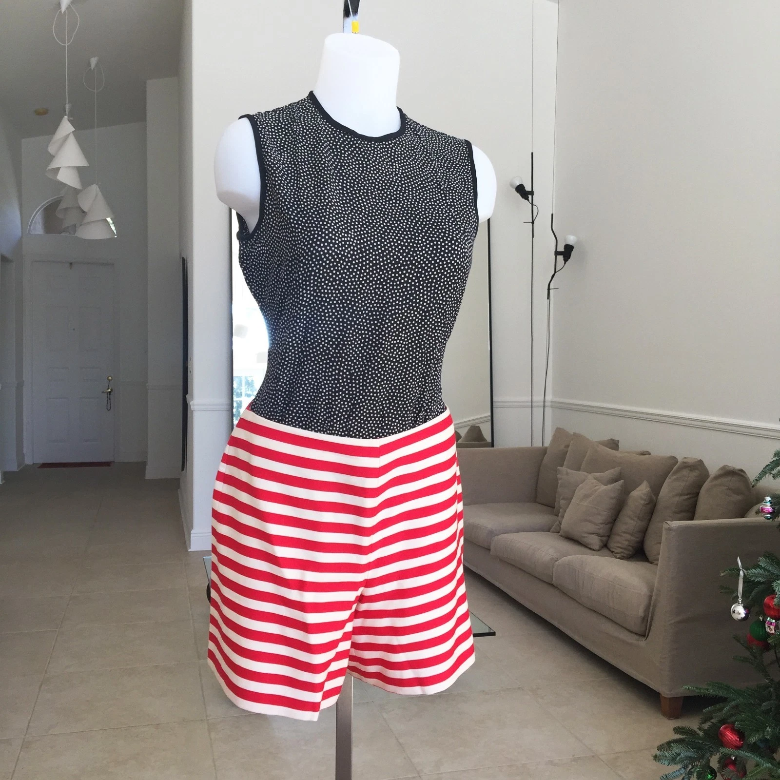 Short donna lana GIANNI VERSACE a righe nautiche taglia 44 da F L 93 94