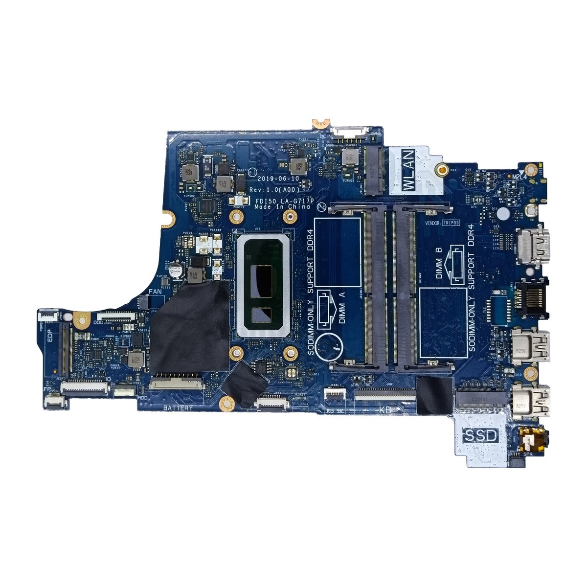 Dell Vostro 3590 マザーボード 本体 073VYM For DELL Vostro 3490 3590 Motherboard FDI50 LA-G717P i3