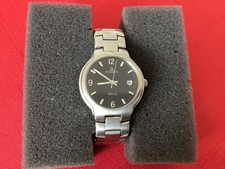 🇩🇪 Rarität Vintage Dugena Classic Datum Schwarz Edelstahl Armband WR Model