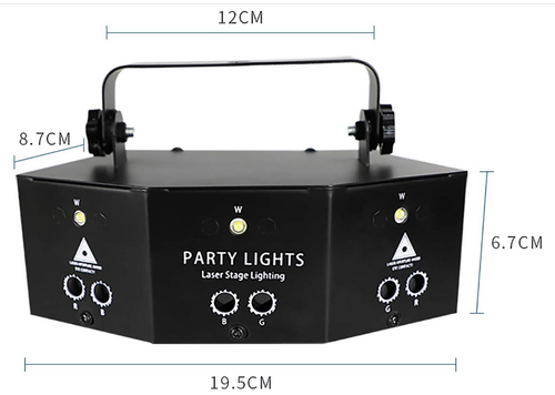 Party Lichter, 9-Augen-LED Strahler DMX Bühnenlicht Disco Lichteffekte Deko Disc - Bild 5 von 6