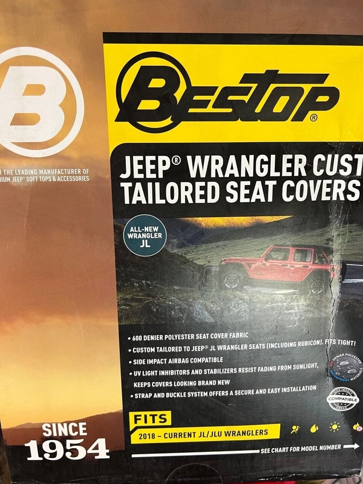 Cubierta de asiento trasero Bestop (negro) -29291-35 - Wrangler 2018+ Foto 2 de 3