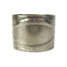 WMF Serviettenring Versilbert Ungraviert ca. 1900 - 1910 Jugendstil Napkin Ring