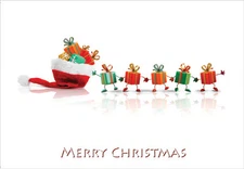 Presents Holding Hands Box of 18 Christmas Cards by Designer Greetings