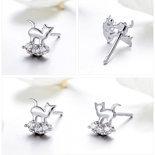 Voroco S925 Sterling Silver Stud Hook Earrings Charm CZ Women Party Jewelry Gift - Picture 7 of 176