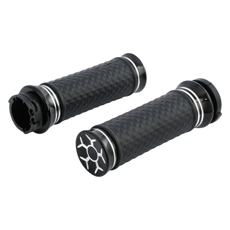 Empuñaduras de manillar de motocicleta de 1"" aptas para Harley Touring Dyna Softail Foto 2 de 4